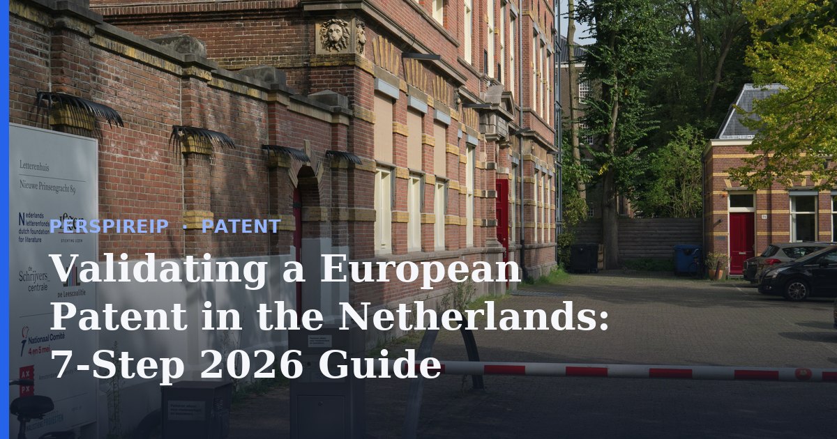Validating a European patent in the Netherlands at the patent office