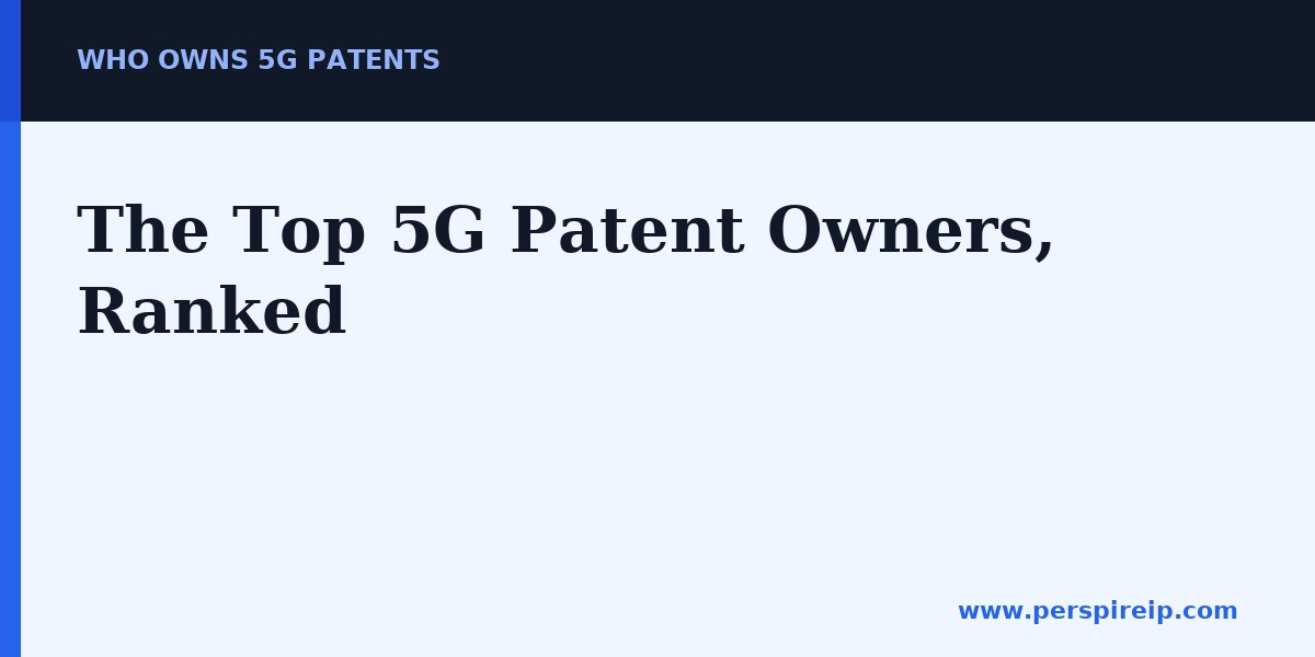 Who owns 5G patents chart ranking top companies by declared families