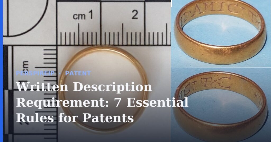 Patent attorney reviewing a specification for the written description requirement
